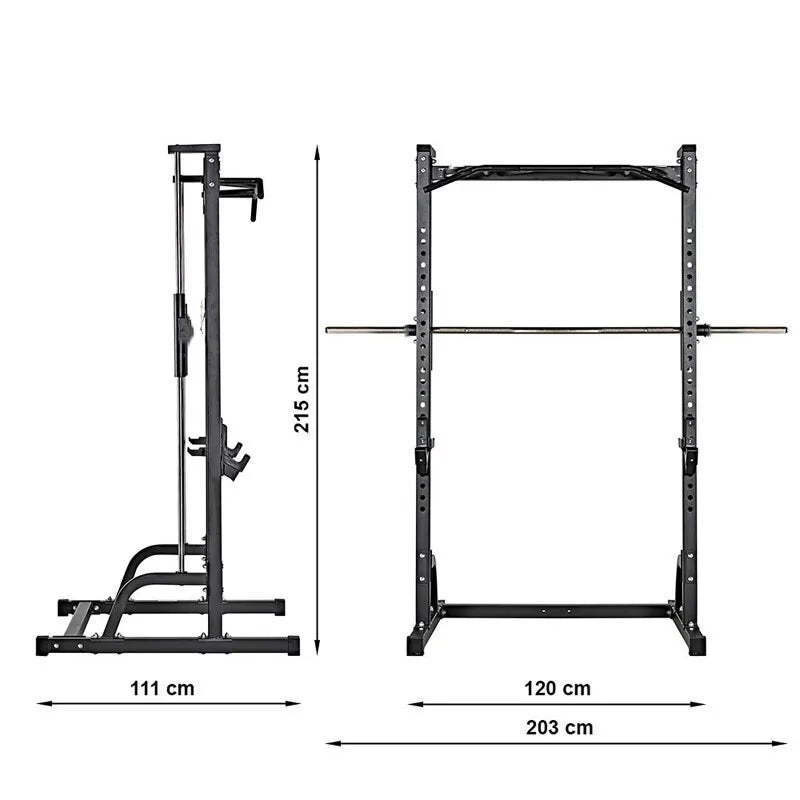 Fitness Equipment Smith Machine Trainer Commercial Home Half frame Pull up Barbell Squat Stand Multi functional