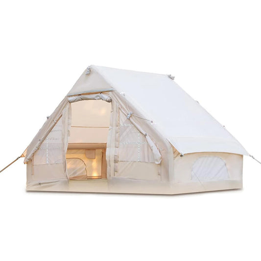 4-6 Person House Instant Glamping Camping Tents House with Hand Pump Outdoor Inflatable Tent for Adults Travel Hiking