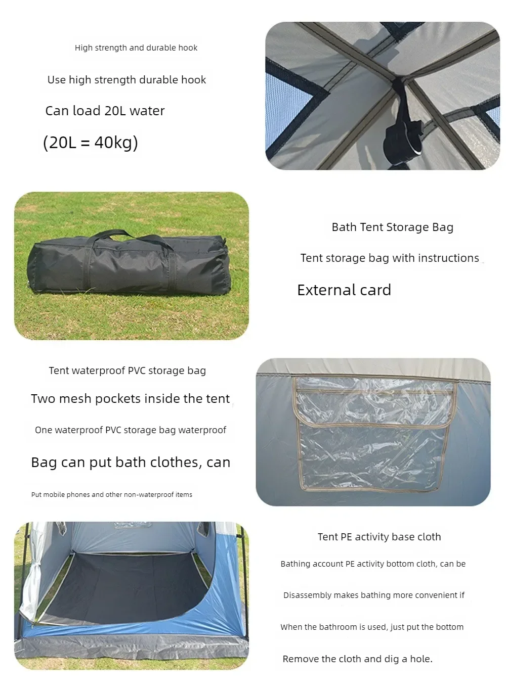 Shower tent  two person outdoor quick opening toilet privacy waterproof Pop up Instant fishing camping Automatic Tent