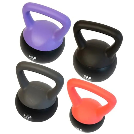 Soft Kettlebells - Sea and Iron Sand Filled Weights for Women and Men - Color Coded Kettle Bell Sets