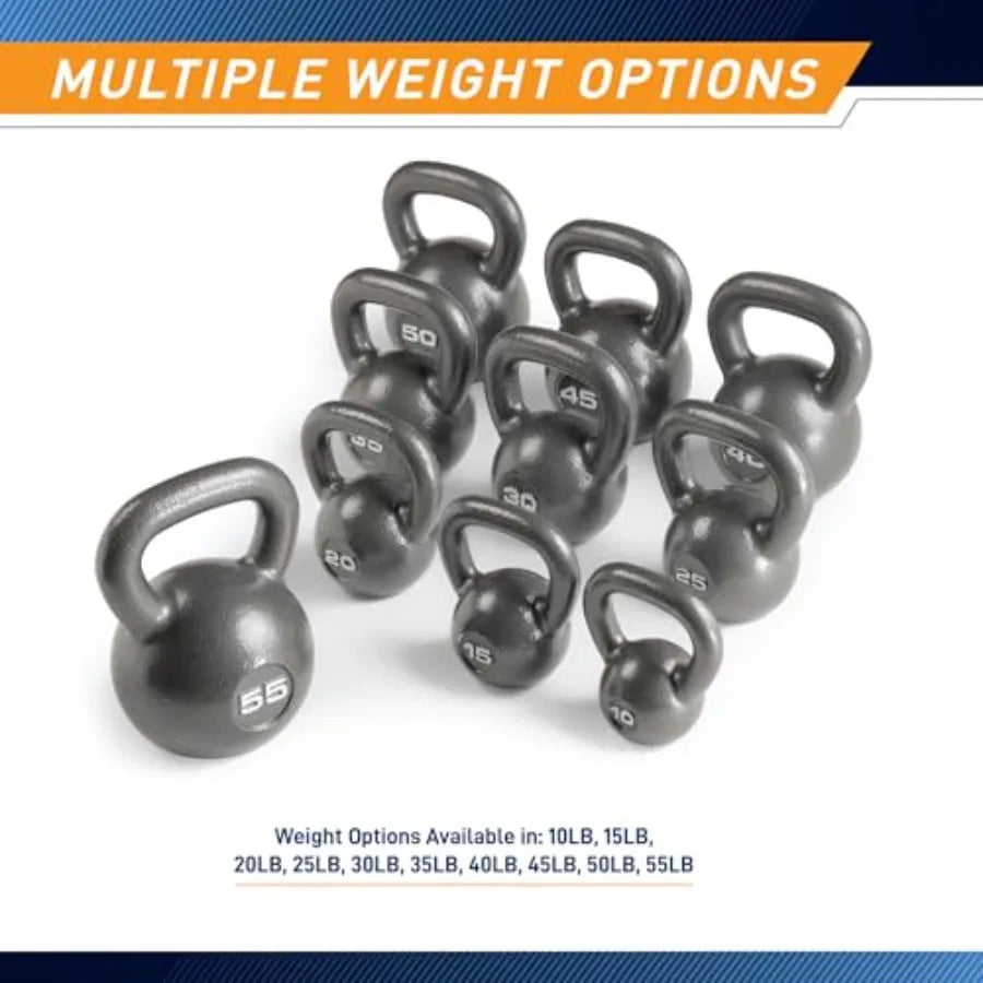 Marcy Hammertone Kettle Bells 10 to 55 lbs HKB Workout Weights Steel Black Durable Design for Strength Training Home Gym