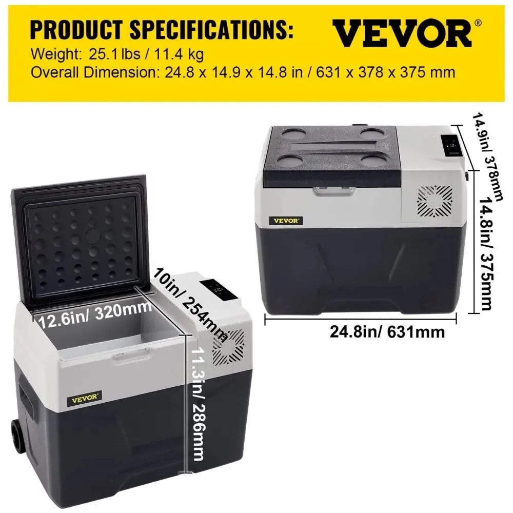 Sihao Portable Compressor Fridge Freezer 15L to 55L Mini Cooler for Outdoor Camping BBQ Picnic Vehicle RV Car Home Travel Use
