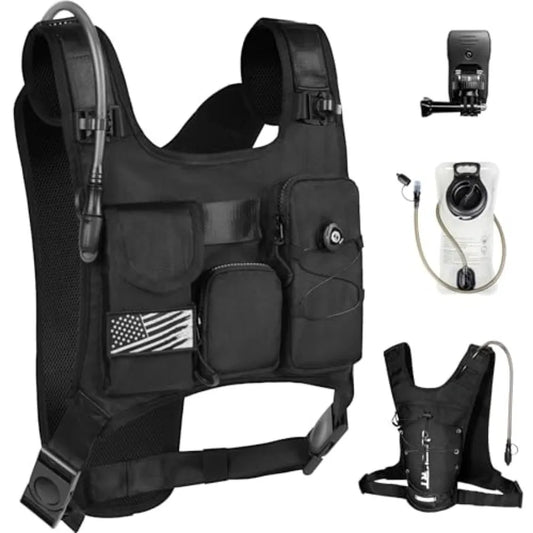 Hydration Backpack Vest Bag Lightweight Adjustable Pack with 2L Water Bladder Chest Bag for Hiking Cycling Hunting Climbing for