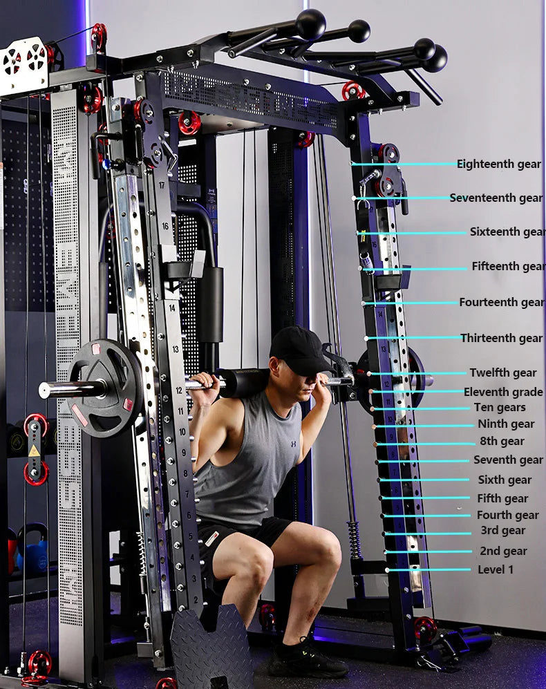 Smith machine Squat Rack Comprehensive training equipment fitness equipment Gym Home multifunctional workout multigym exercise