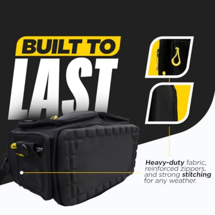Beyond Fishing Hauler Tackle Bags Water Resistant Hard Molded Bottom Fresh Water Salt Water Fishing Tackle Storage Holds Tackle
