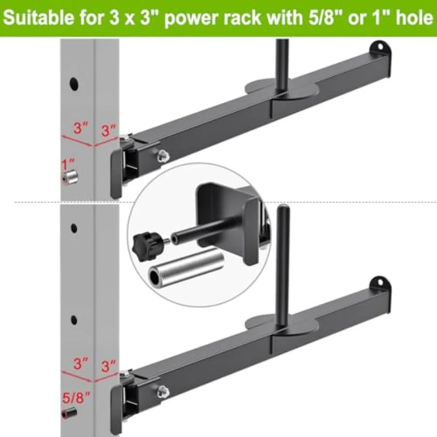 Power Cage Landmine Attachment T Bar Row for 2 x 2 or 3 x 3 Power Rack V Bar Row Landmine Handle Fits 1/2 Barbells Wei