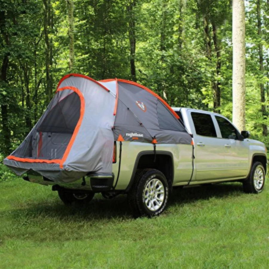 Truck Bed Tent for Outdoor Camping Durable Polyester Fabric in Black Waterproof and UV Resistant with Easy Setup