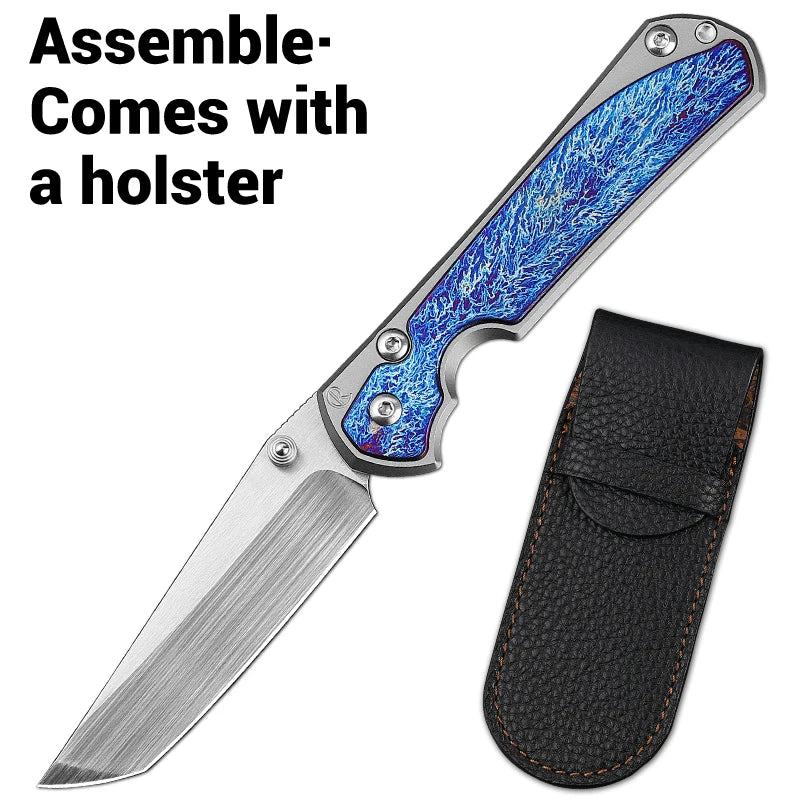 High Quality M390 Steel Folding Pocket Knife, Men's EDC Pocket Knife, Titanium, Outdoor Hiking Hunting, Camping Knife