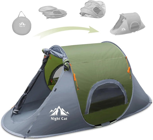Instant Pop-Up Camping Tent: Waterproof, Easy Setup, 1-Person Outdoor Shelter
