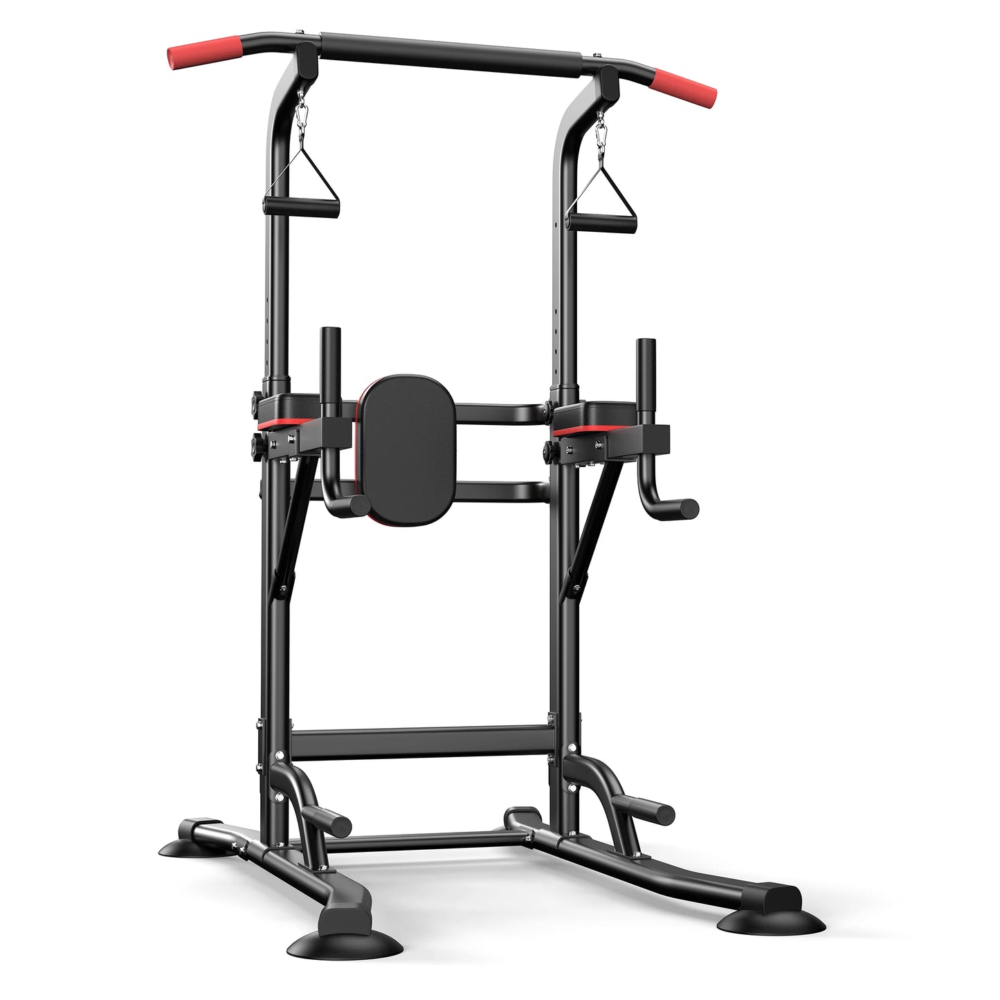 Power Tower Pull Up Bar Free standing with Resistance Bands, 350LBS Heavy Duty Alloy Steel Dip Station for Home Gym