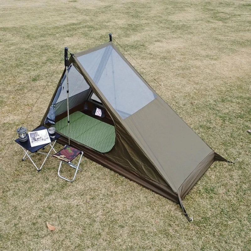 Airy Mesh Tent 1 Person Ultralight Tent Quick Setup Backpacking Shelter Breathable Mosquito Proof for Camping and Trekking