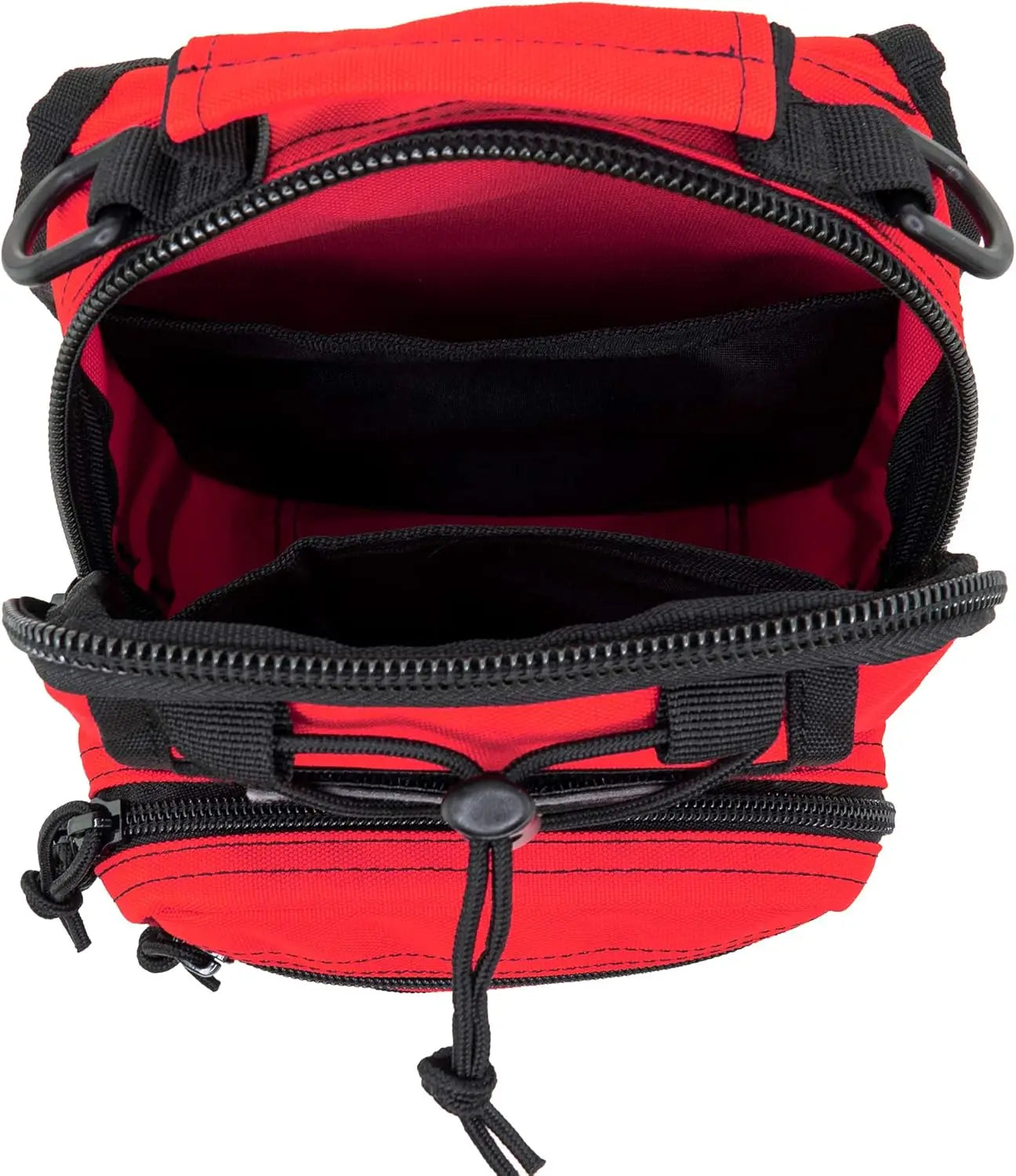 Tactical EMS Sling Backpack for First Aid & Outdoor Rescue, Adjustable Strap, Red