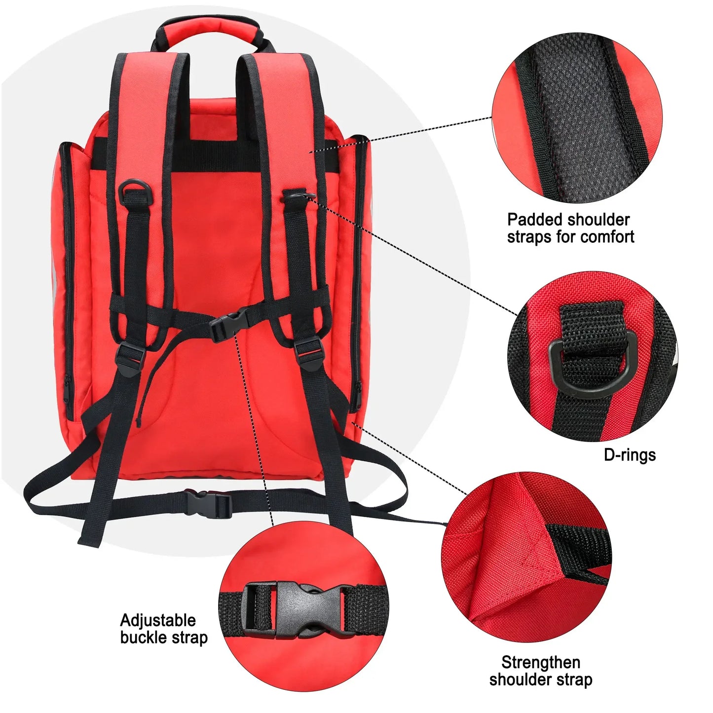 Foldable First Aid Kit Emergency Rescue Backpack Disaster Relief Bag Large Capacity Classified Storage Survival Kits Medical Bag