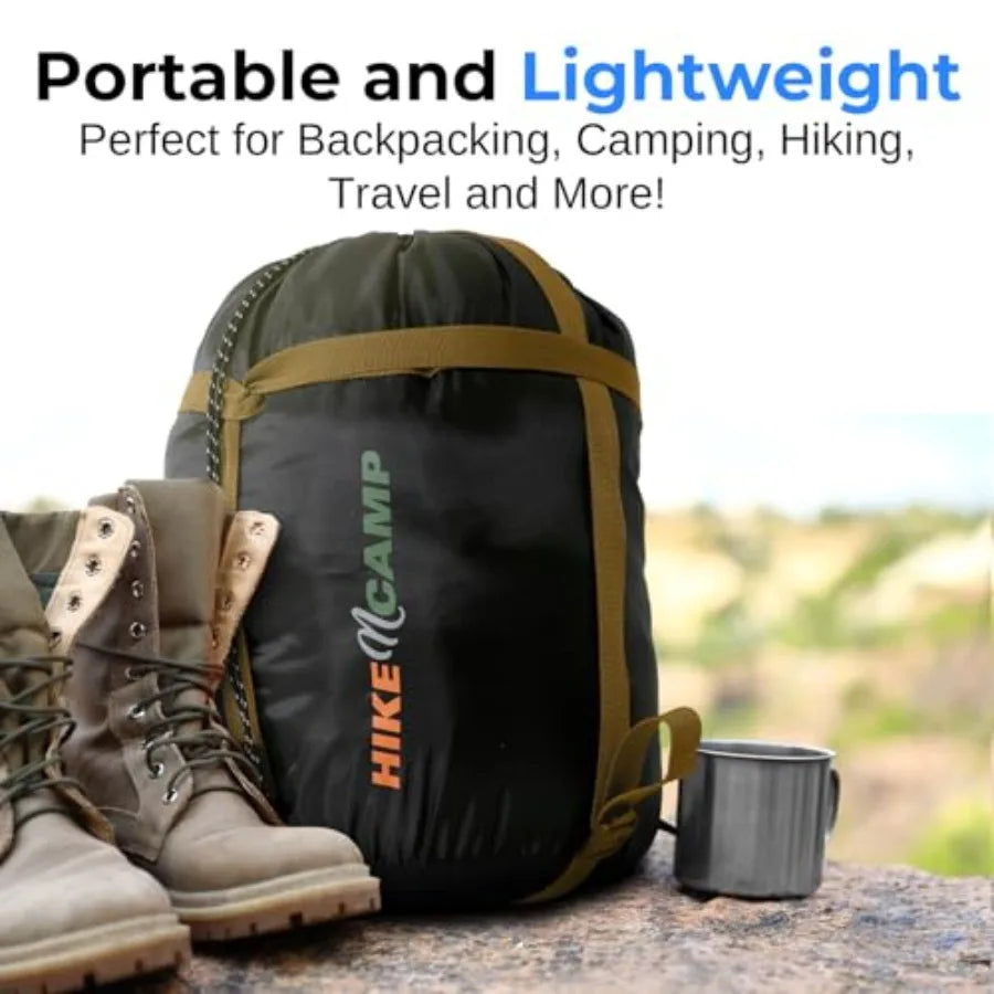 0 Degree Mummy Sleeping Bag Military-Style Lightweight and Waterproof for Extreme Cold Stays Warm in 5 10°F No-Snag Zipper Comp