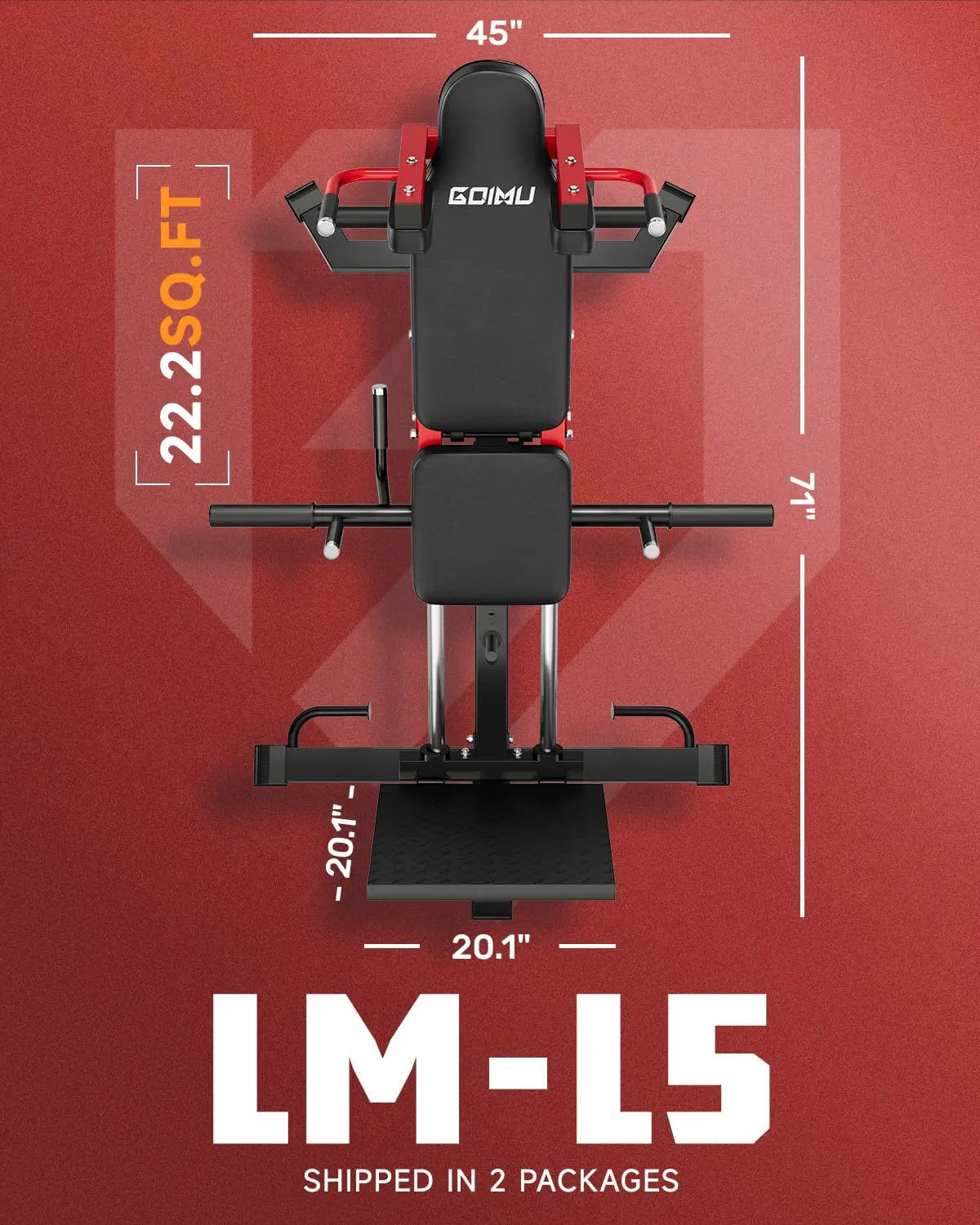 L5 Leg Press Hack Squat Machine, 30-Degree Leg Press Machine for Home Gym, Compact Hack Squat Machine with, Customized