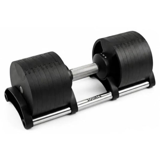 Squatz Adjustable Dumbbell Set 70-140LB Home Gym Fitness Dumbbells with Anti-Slip Handle and Heavy-Duty Plates in Black for Str