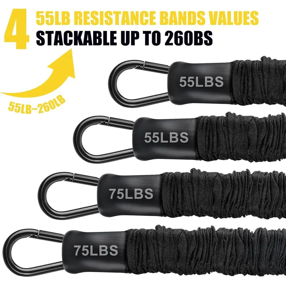 Pull Up Bands 260lbs, Heavy Resistance Bands for Pull Ups, Strength Training Workout Equipment, Height Adjustable