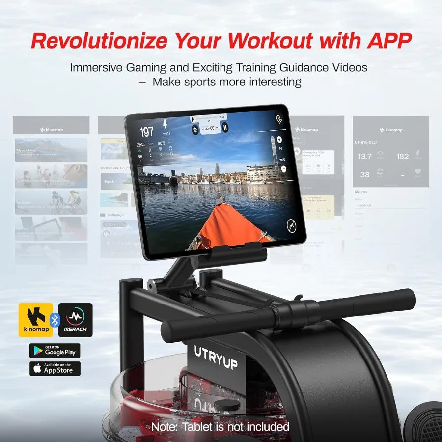 Magnetic Rowing Machines for Home R05 Water Rowing (R10) 16 Levels of Quiet Resistance Foldable Compact Rowing Machine 350 LB W