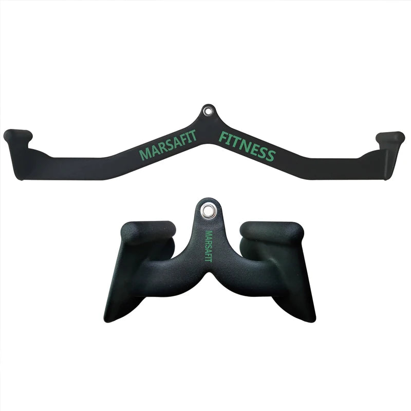 Home Gym LAT Pulldown Attachments Rowing T-bar V-bar Cable Machine Back Tricep Bar Strength Training Handle