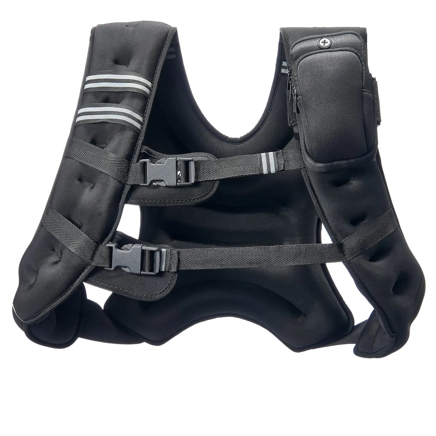 Weighted Vest, 30 lbs Weight Vest with Reflective Stripe, Adjustable Buckle Body Weight Vest for Men Women, Workout Equipment