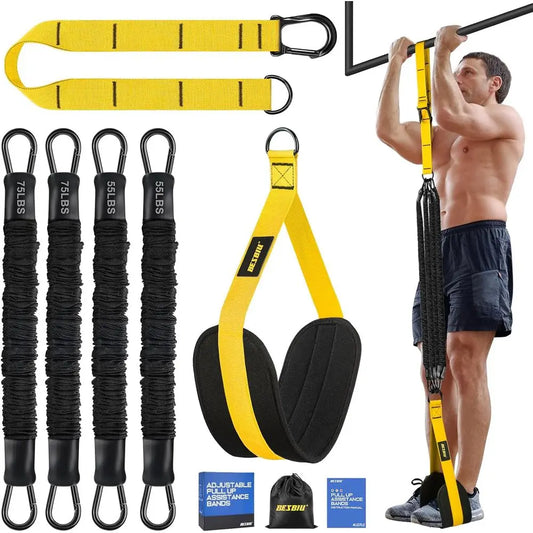 Pull Up Bands 260lbs, Heavy Resistance Bands for Pull Ups, Strength Training Workout Equipment, Height Adjustable