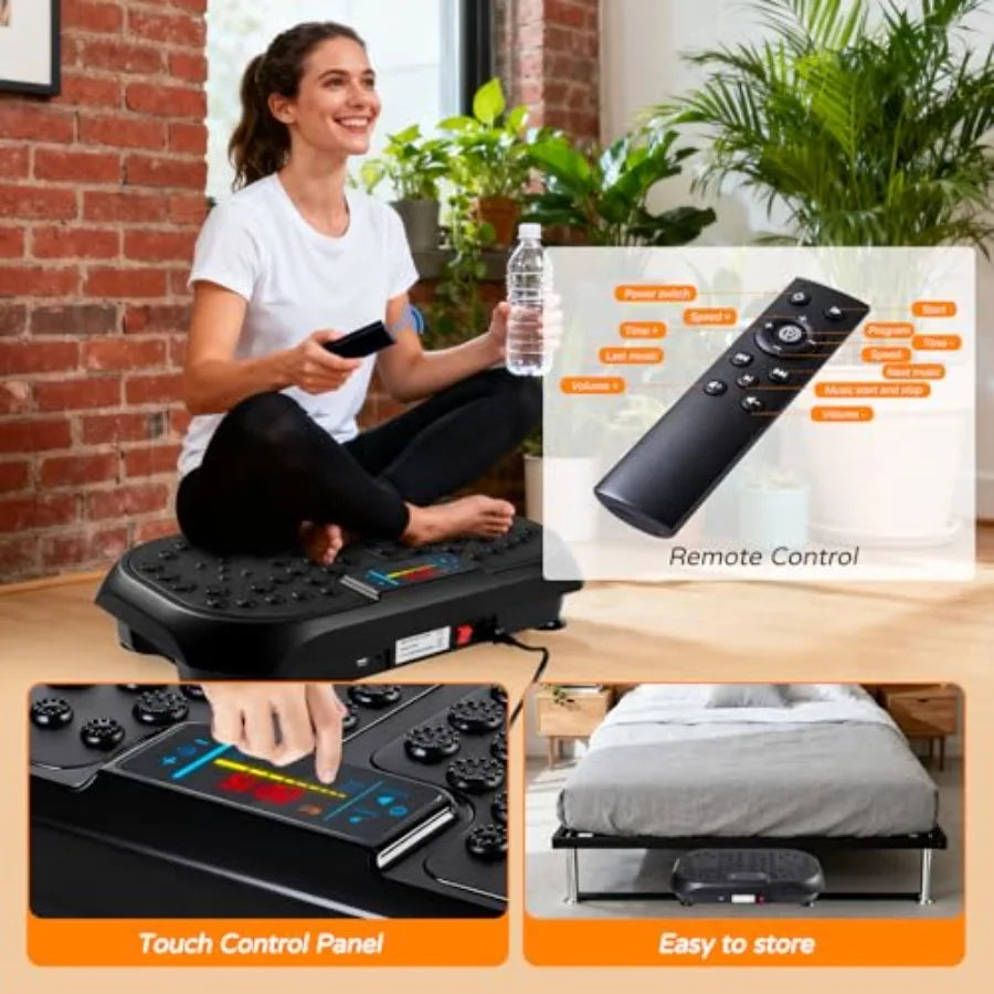 Vibration Plate Exercise Machine for Lymphatic Drainage Full Body Vibration Fitness Platform Stand Board Shaker Workout Vibrate