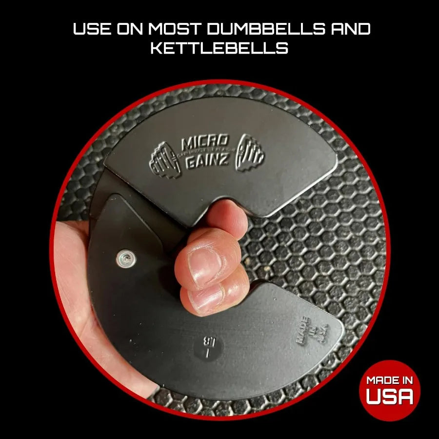 1LB Dumbbell Fractional Weight Plates 4 Piece- Designed for Dumbbell Training and Micro Loading, Made in USA