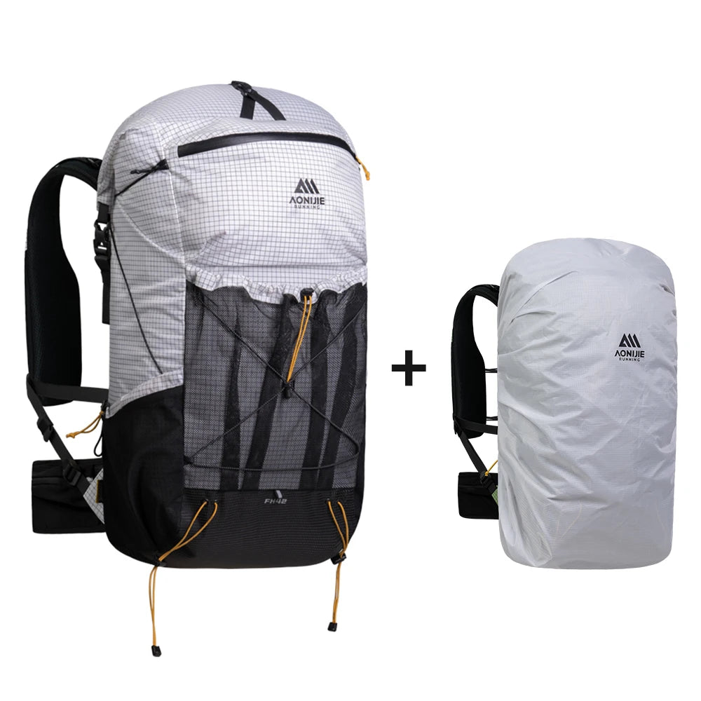 AONIJIE 42L Large Capacity Hiking Backpack Camping Backpack with Rain Cover Lightweight Travel Bag Backpacking Backpack FH2542
