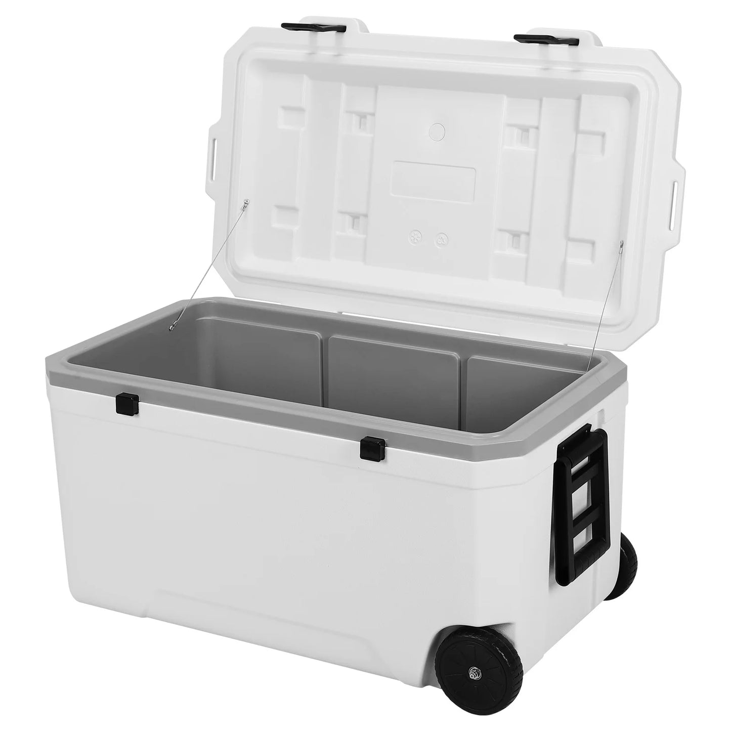 120L Portable Rolling Cooler with Wheels Ultra-Light Hard Cooler Leak-Resistant Large Capacity for Outdoor Camping and Fishing