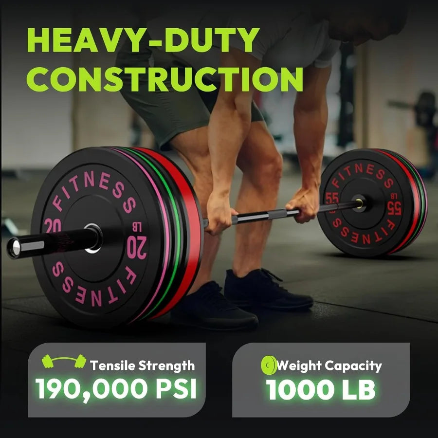 45 lb 20 kg  Barbell 2inch Weight Bar for Bench Press 1000 lb HighCapacity 7Foot Hard Chrome Standard Powerlifting Strength Tra