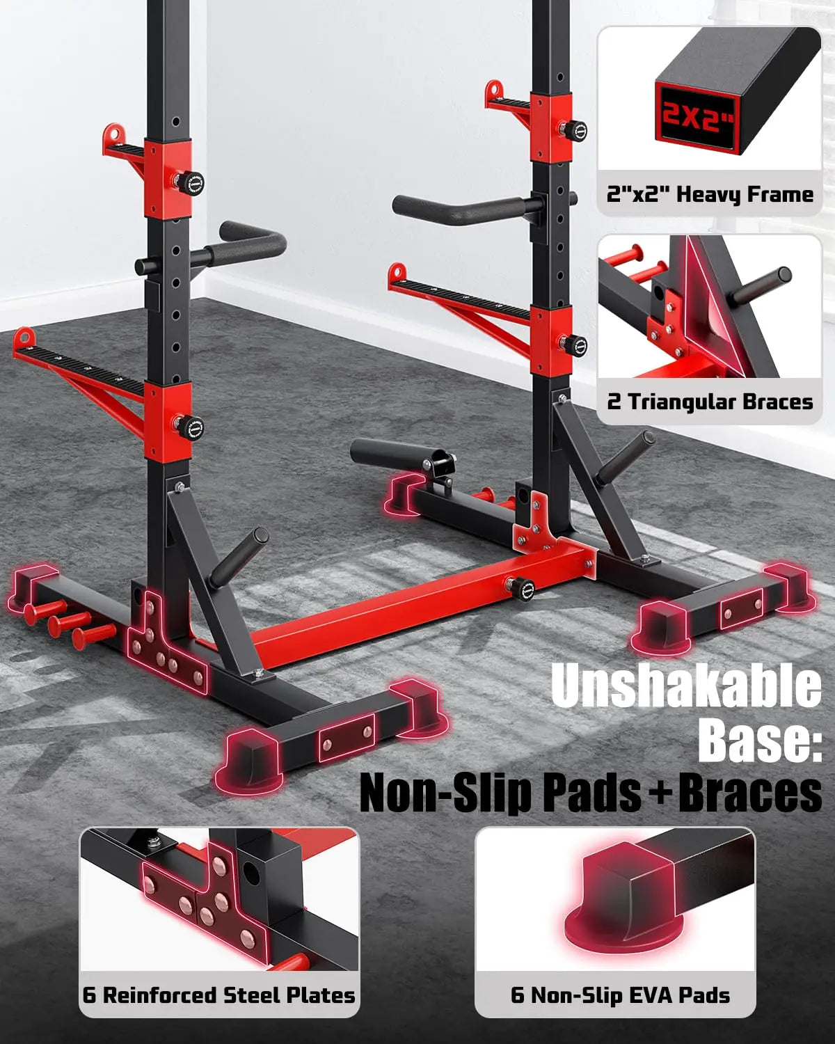 Smith Machine & Squat Rack Combo, Multi-Functional Power Racks with Adjustable Width & Pull-Up Bar, Cable Crossover, Customized