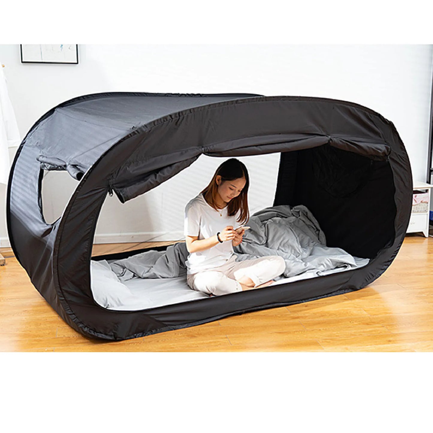 NEW Outdoor Folding Privacy  Bed Tent Camping Fully Enclosed Shading Bed Tent for Kids and Adult Privacy  Bed Tent