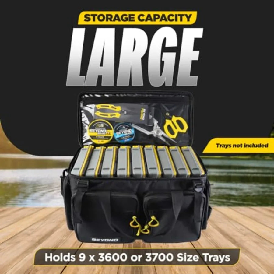 Beyond Fishing Hauler Tackle Bags Water Resistant Hard Molded Bottom Fresh Water Salt Water Fishing Tackle Storage Holds Tackle