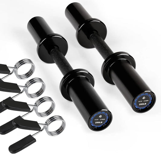 16-Inch Loadable Dumbbell Bar for Olympic Plates, Adjustable Weight Strength Training Tool