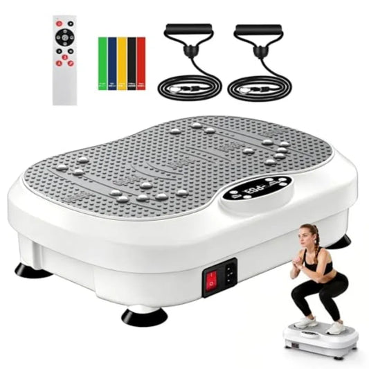 Vibration Plate Exercise Machine for Lymphatic Drainage with 200 Levels Whole Body Fitness Workout Equipment Stand Shake Board