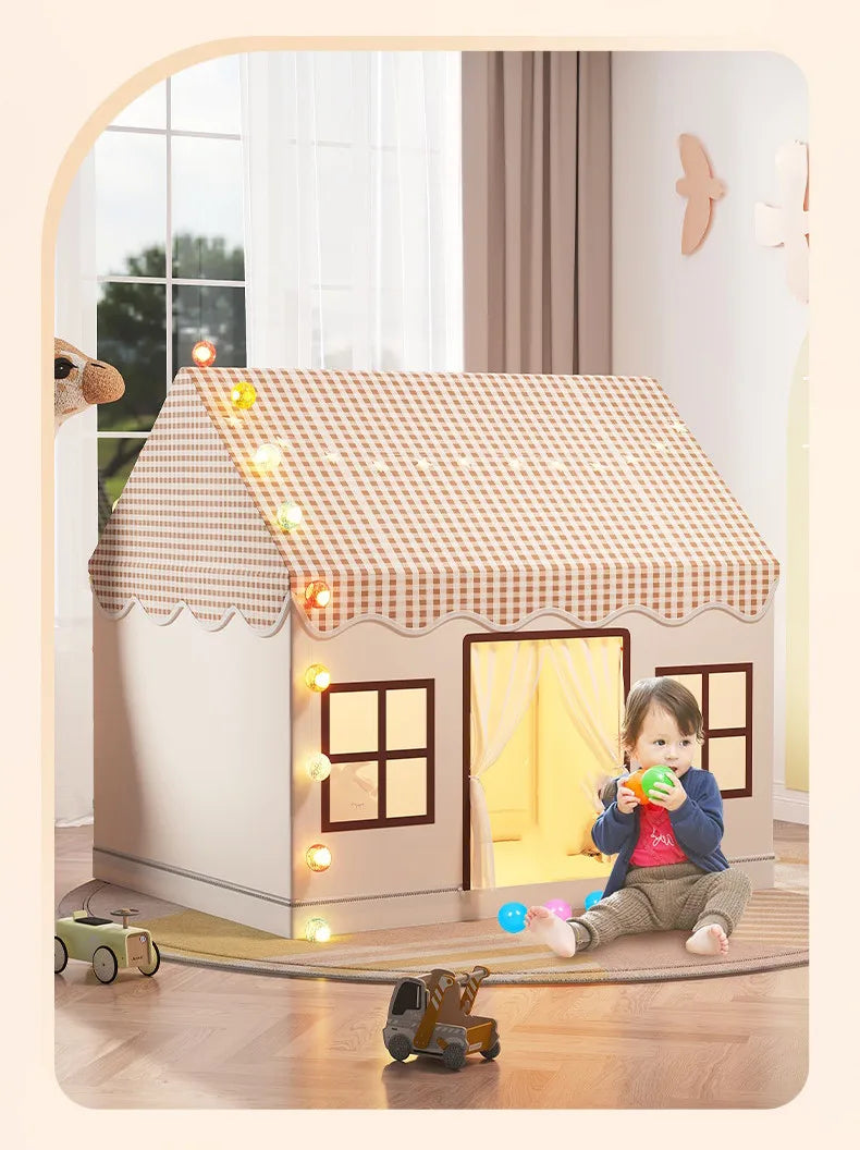 Kids Tent Playhouse Foldable Children's Play Tent for Indoor/Outdoor Princess Castle Toy House for Girls Boys Room Garden