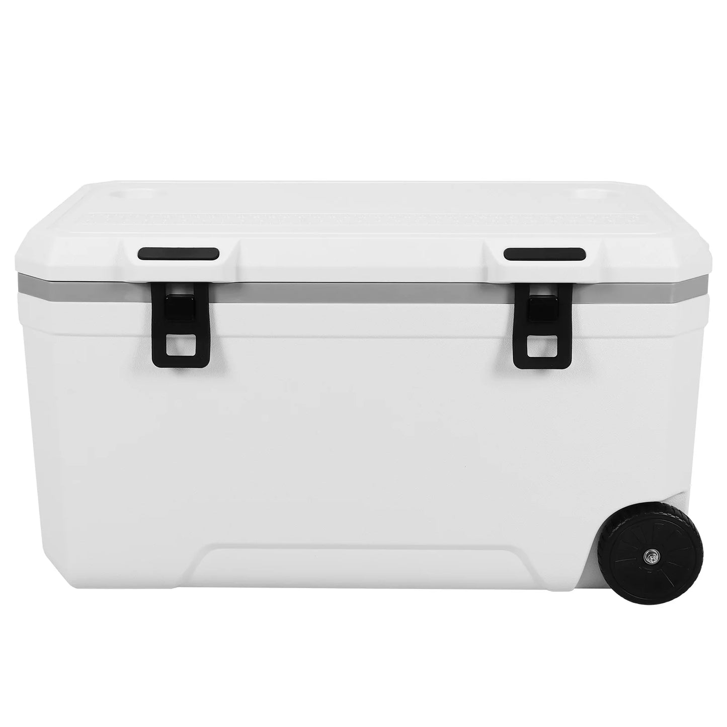120L Portable Rolling Cooler with Wheels Hard Plastic Rotomolded Cooler Leak-Resistant Large Capacity for Beach/Drink/Beverage