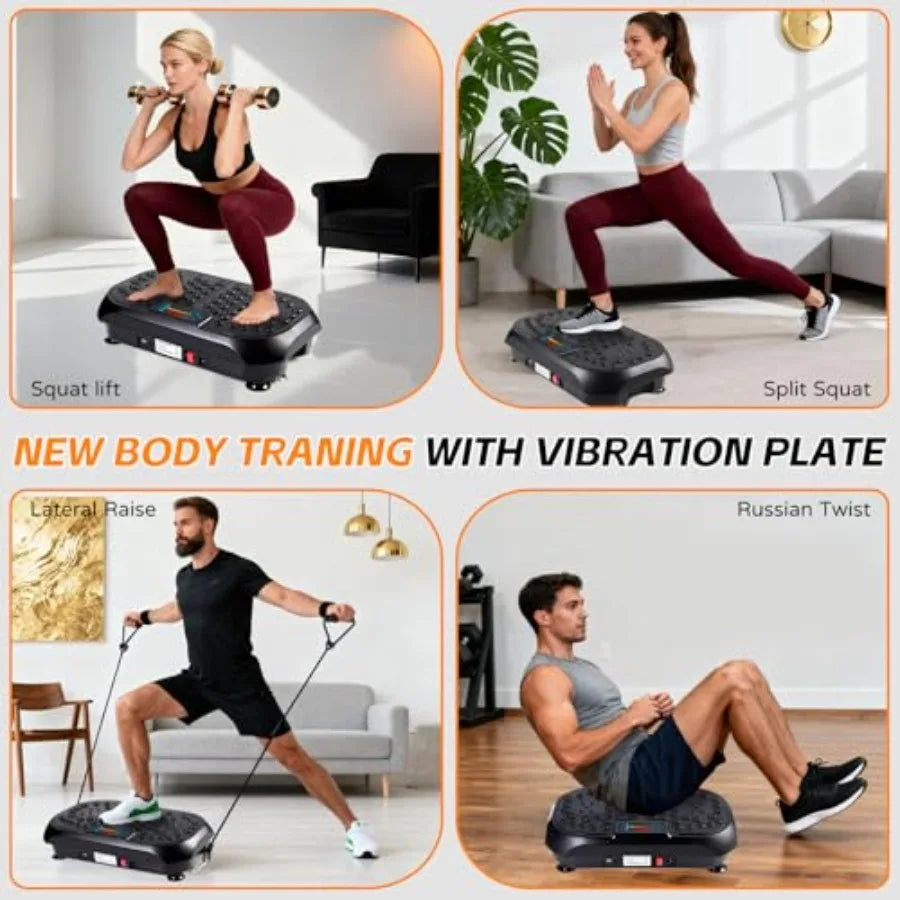 Vibration Plate Exercise Machine for Lymphatic Drainage Full Body Vibration Fitness Platform Stand Board Shaker Workout Vibrate