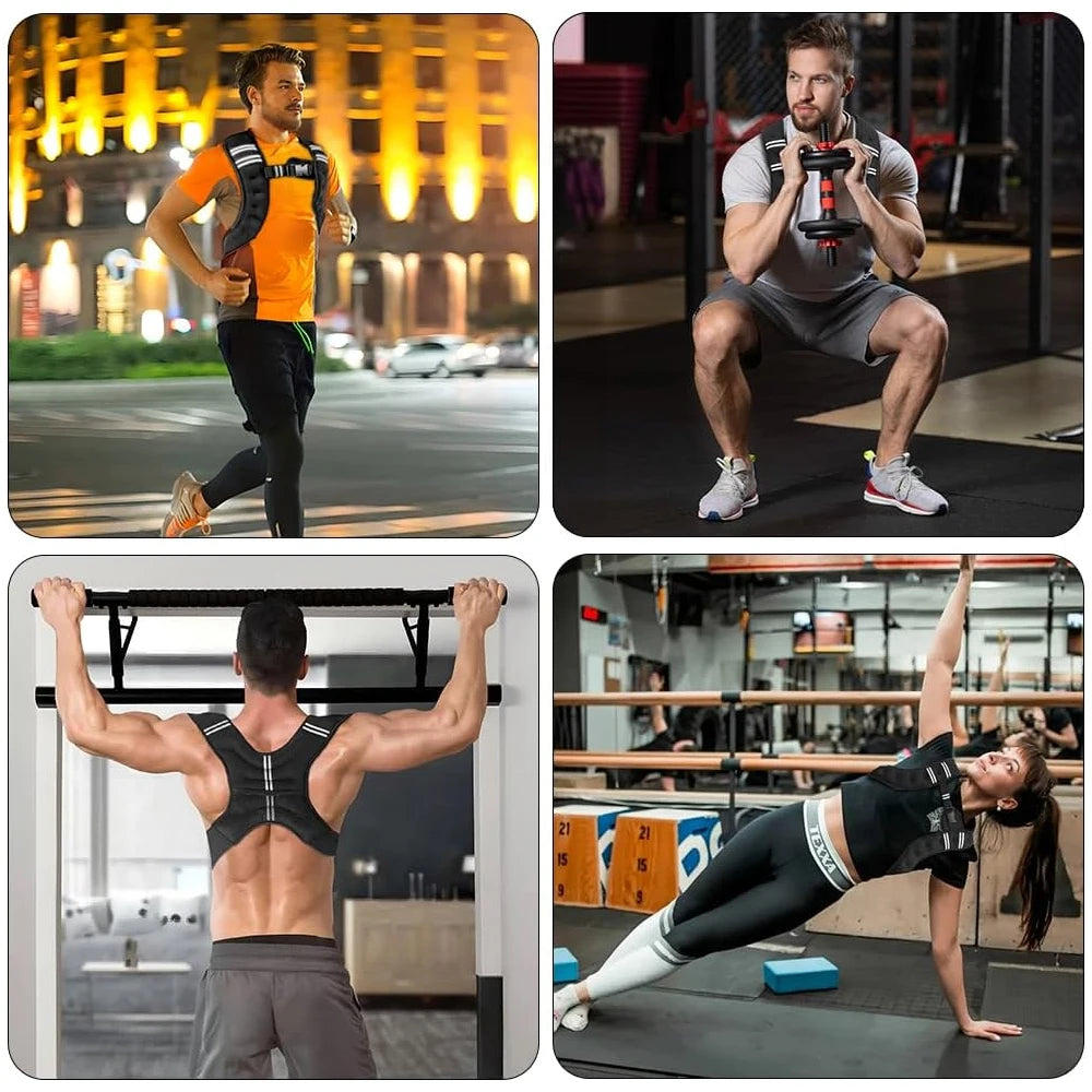 OZZOMM Weighted Vest 3kg/5kg - Adjustable Reflective for Strength Training, Running, Cardio & Weight Loss (Men & Women)