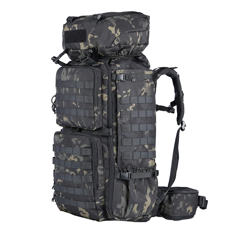 75L Mens Travel Backpack Military Tactical Mountaineering Backpacks Army Climbing Survival Backpack for Camping Hiking Trekking