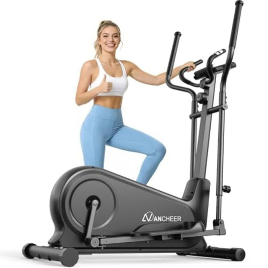 ANCHEER Elliptical Exercise Machine Elliptical Machine for Home Gym Exercise Equipment 550Lbs Max Weight Ultra-Silent Foldable