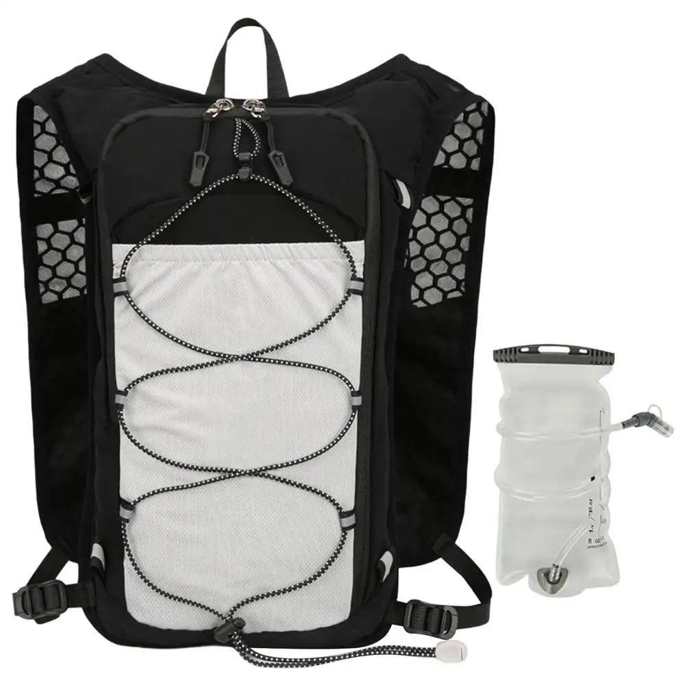 Hydration Backpack Reflective Hiking Hydration Backpack Adjustable Breathable Sports Bag With 1.5L Water Bladder For Women