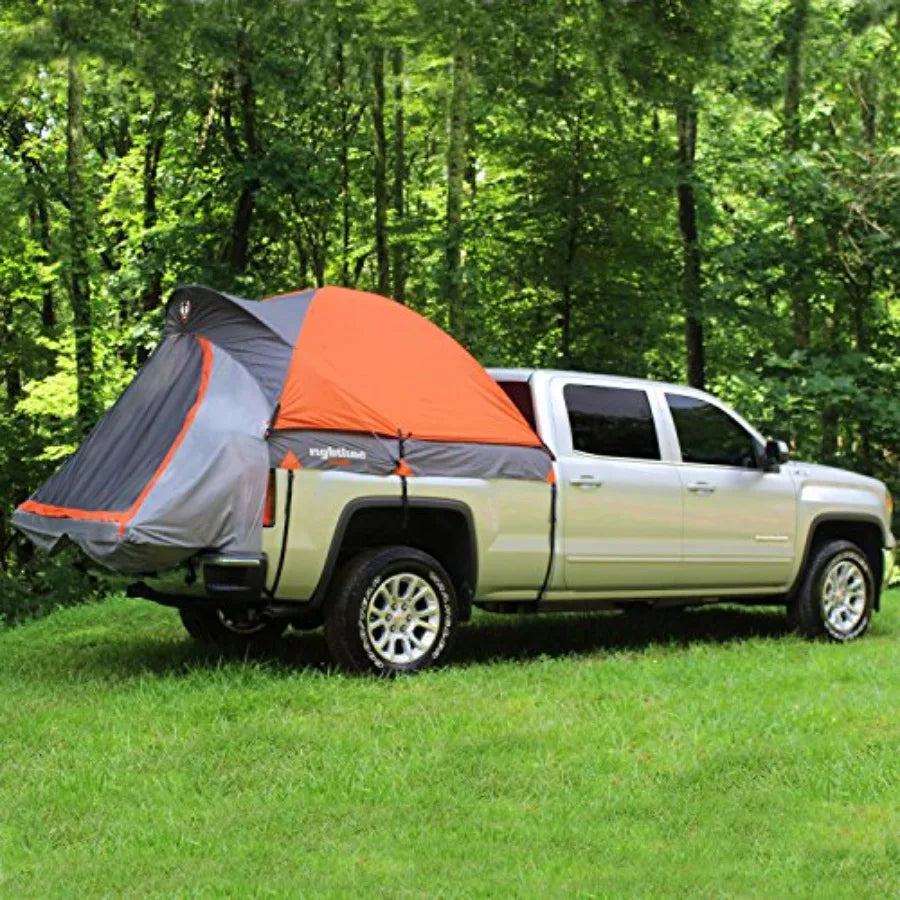 Truck Bed Tent for Outdoor Camping Durable Polyester Fabric in Black Waterproof and UV Resistant with Easy Setup