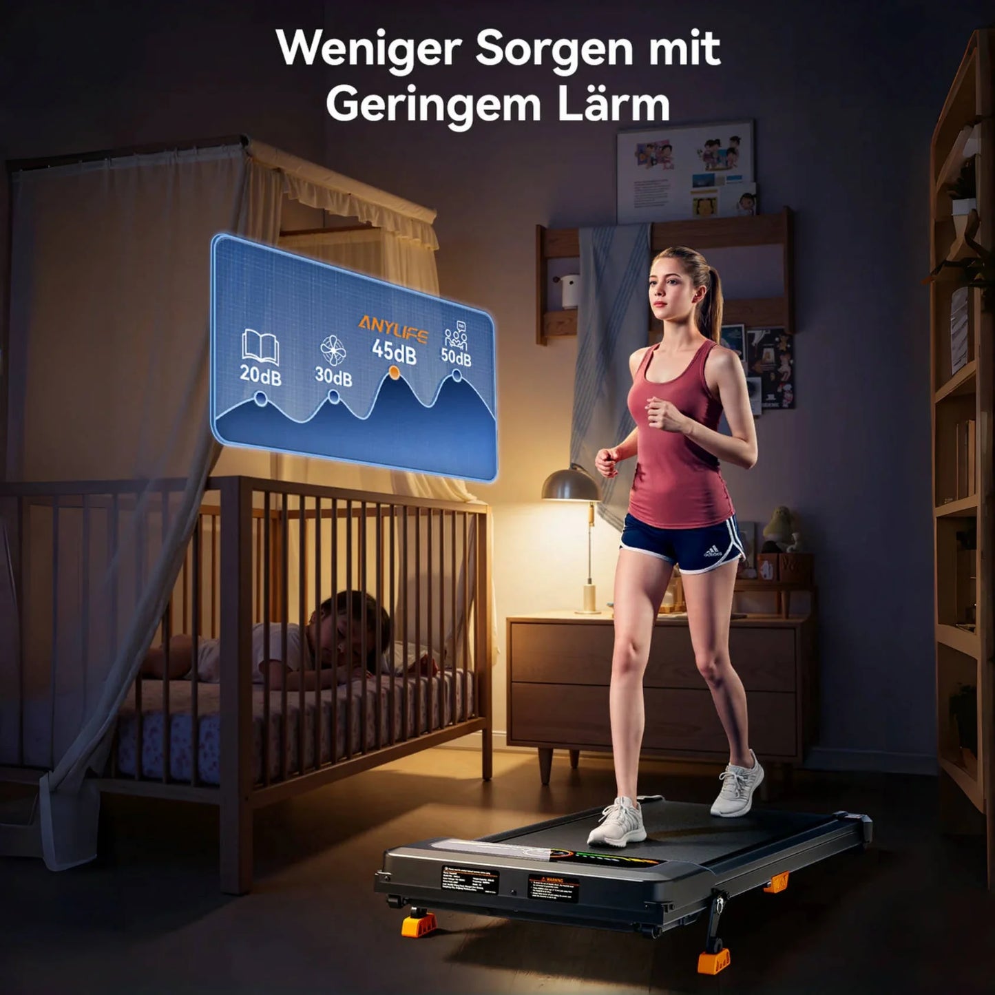 walk week Portable Incline Walking Pad - 330lb Capacity, 2.5HP Under Desk Treadmill with LED Display & Remote Control