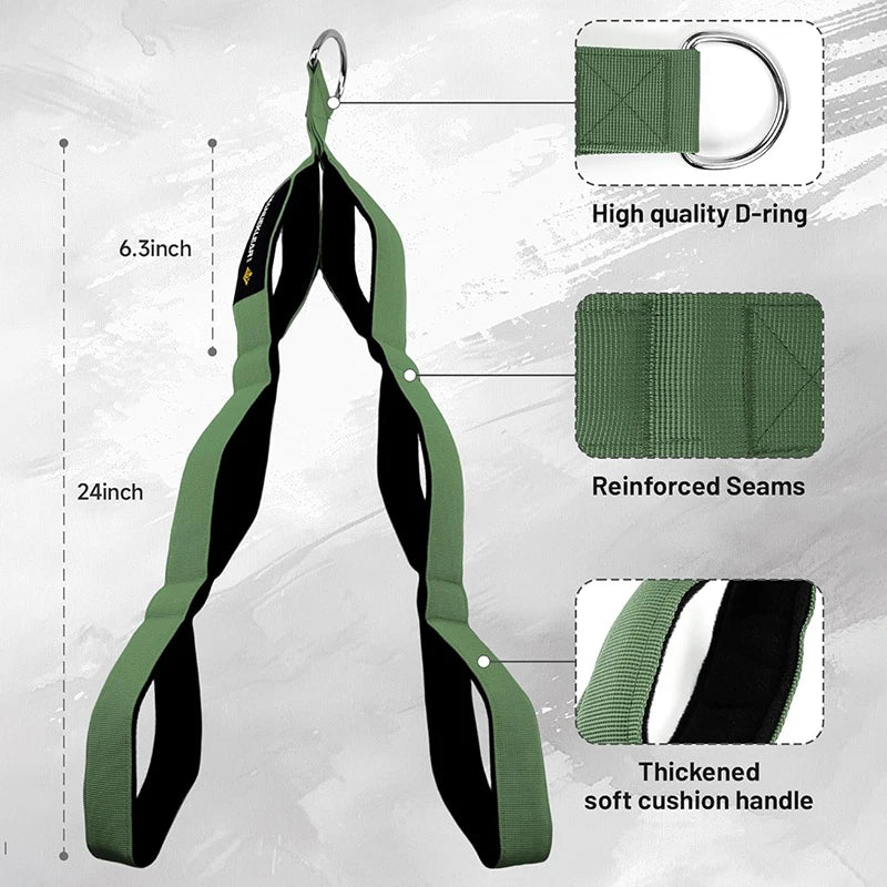 Versatile Tricep Rope Extra Long Tricep Pull Down Rope for Fitness Cable Machine Attachment for Pulley System Gym LAT Machine