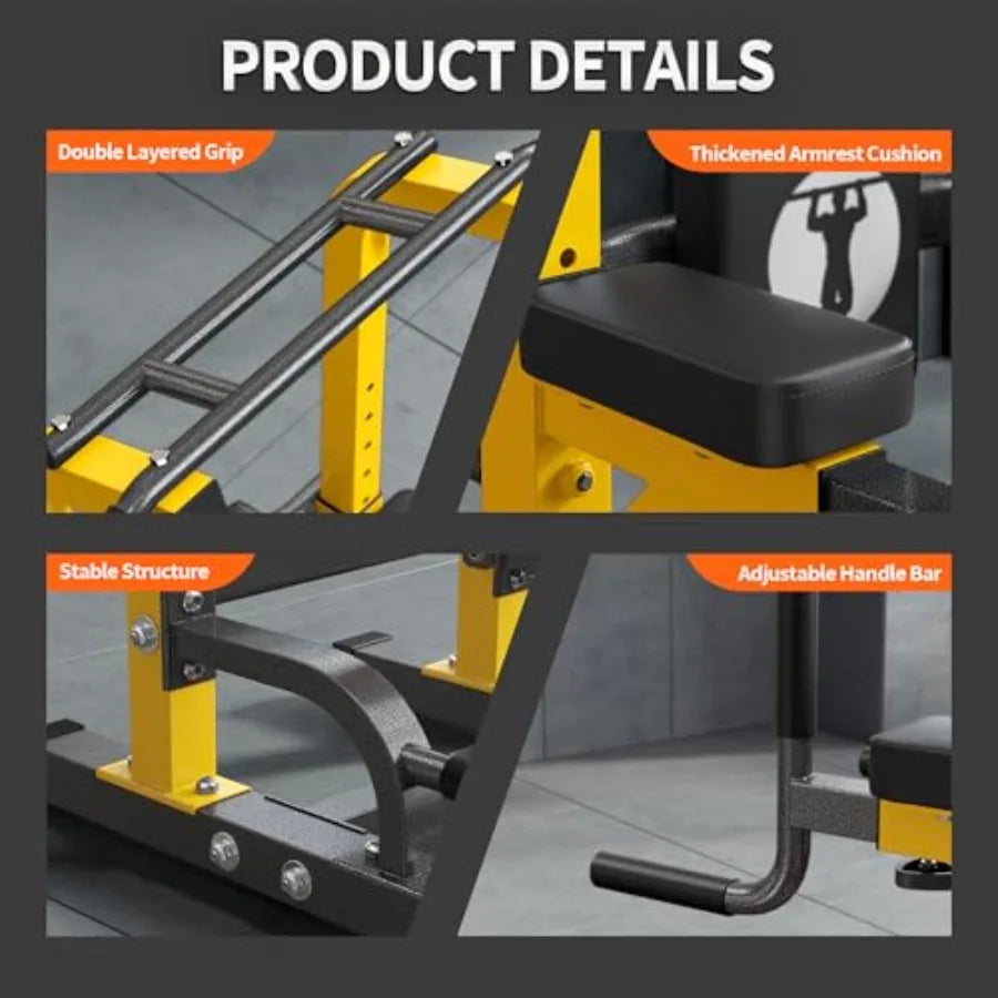 Home Gym Free Standing Pull Up Bar with 10 Adjustable Heights for Dip Training Multi-Function Strength Fitness Equipment in Bla