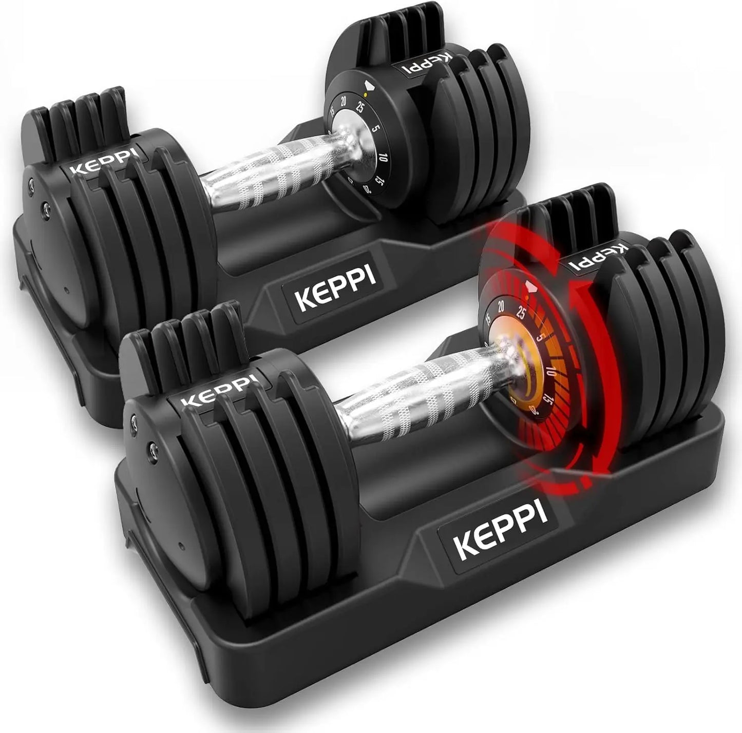 Adjustable Dumbbells Set 25-60lb, Quick Change Anti-Slip Handle for Full Body Home Workout