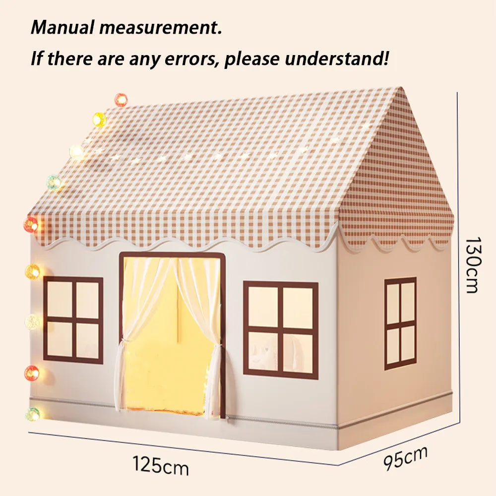 Kids Tent Playhouse Foldable Children's Play Tent for Indoor/Outdoor Princess Castle Toy House for Girls Boys Room Garden