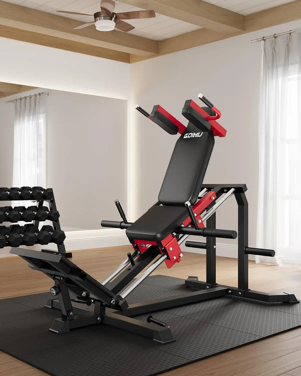 L5 Leg Press Hack Squat Machine, 30-Degree Leg Press Machine for Home Gym, Compact Hack Squat Machine with, Customized