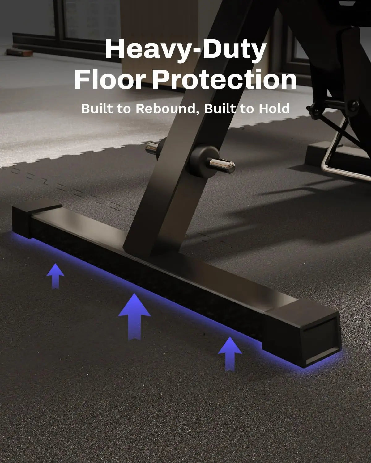 0.79in Thick 24 Sq Ft Interlocking Gym Mats, High Density EVA Foam Rubber Top for Home Workout, Black